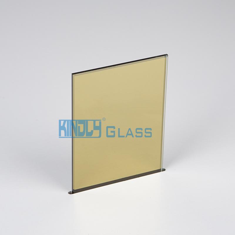 Espejo recubierto de oro 24K con vidrio transparente
